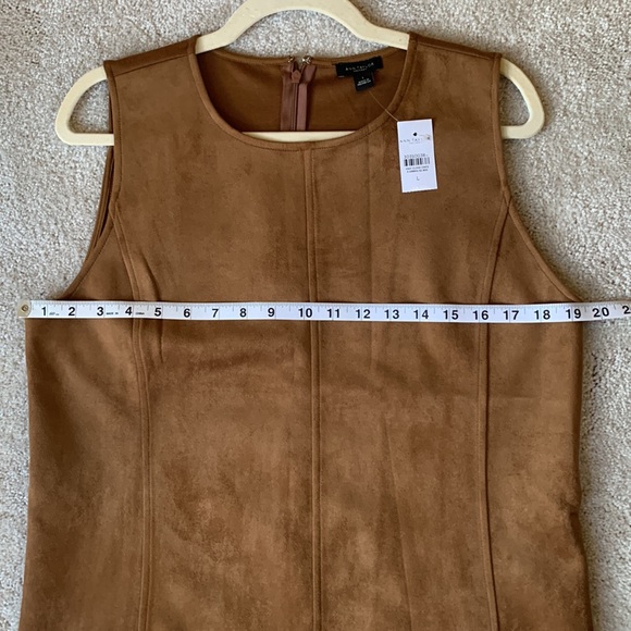 NWT Ann Taylor factory faux suede shell - Picture 3 of 3